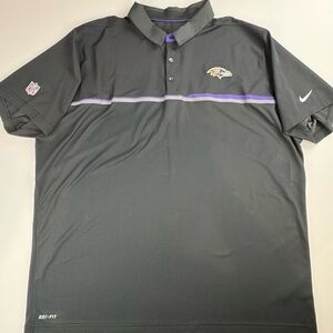 Baltimore Ravens Nike On Field Apparel Dri-Fit Performance Polo Mens 3XL Stretch
